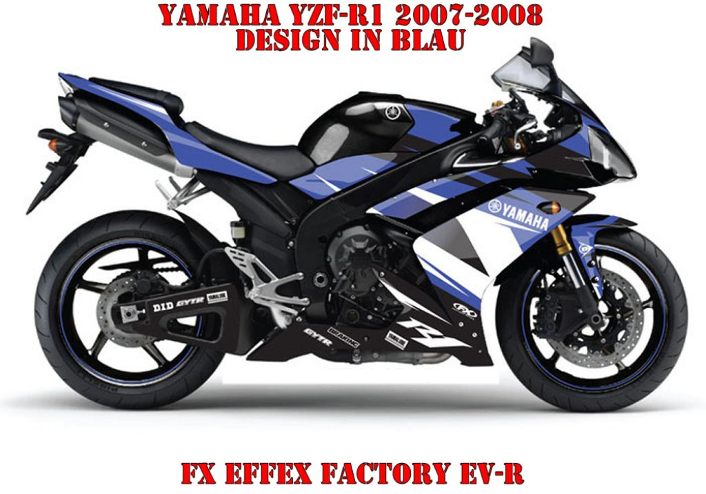 EV-R Blau für Yamaha YZF R1 2007-2008